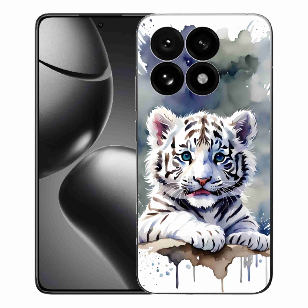 Gélový kryt mmCase na Xiaomi 15T - mláďa bieleho tigra