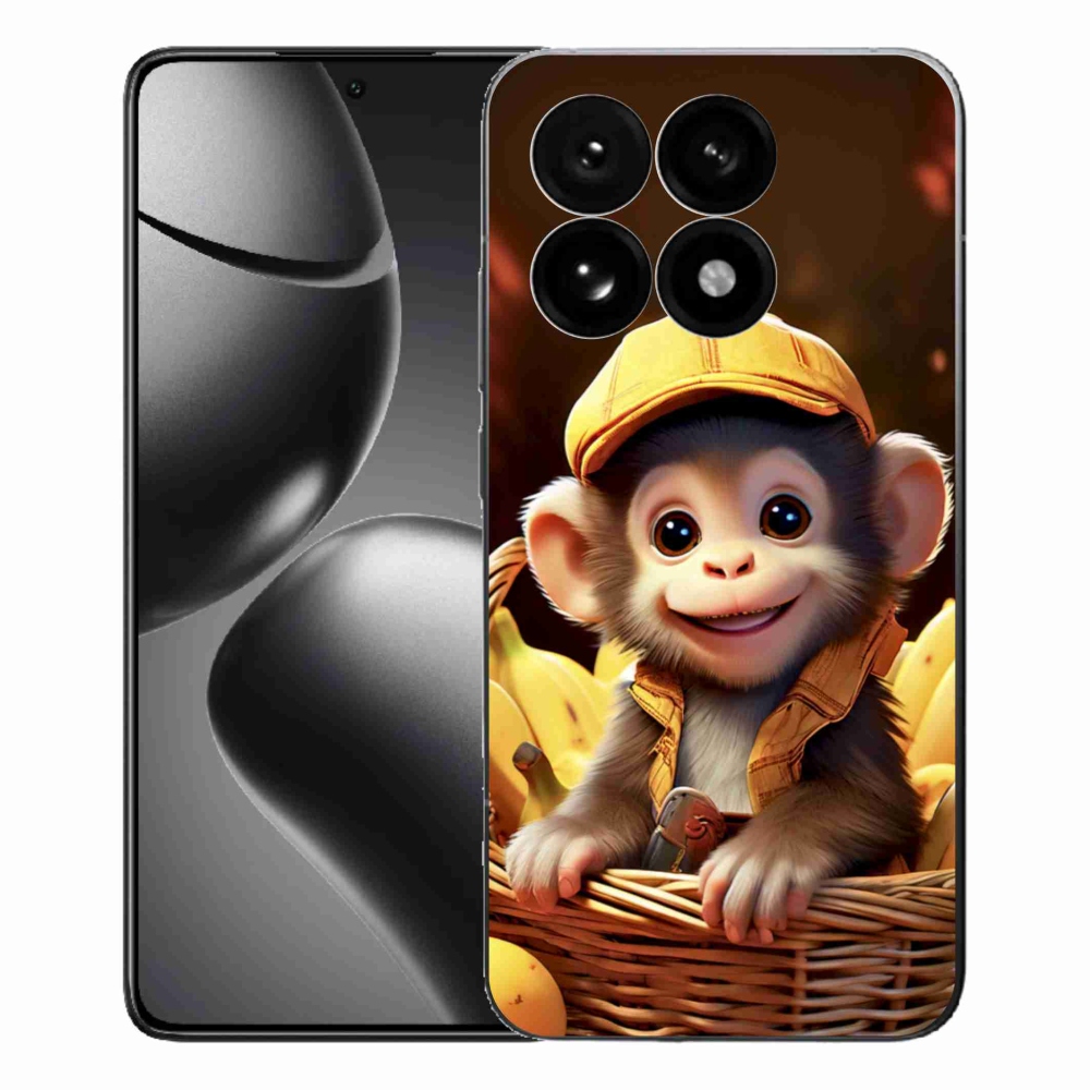 Gélový kryt mmCase na Xiaomi 15T - opice v košíku