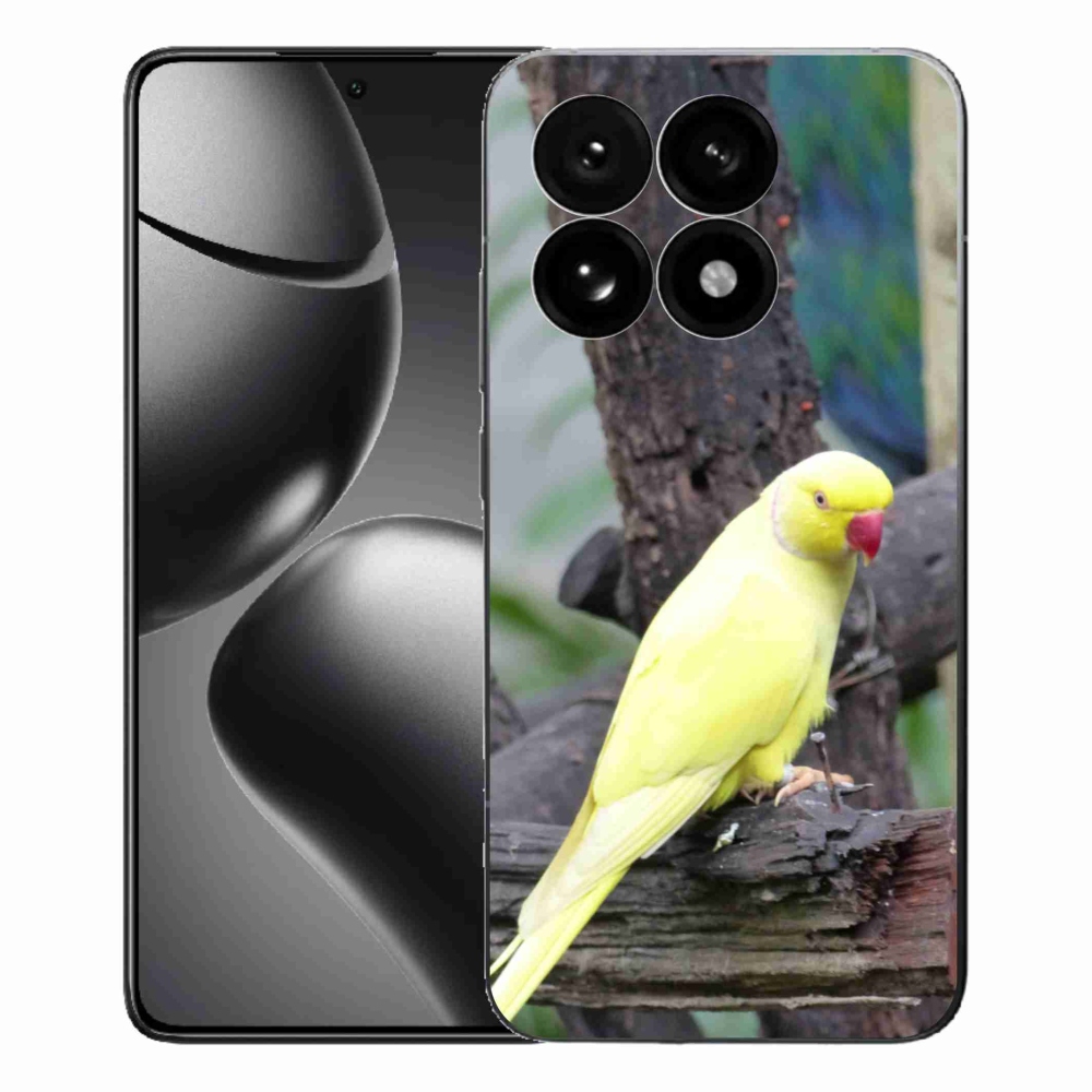 Gélový kryt mmCase na Xiaomi 15T - papagáj alexander žltý