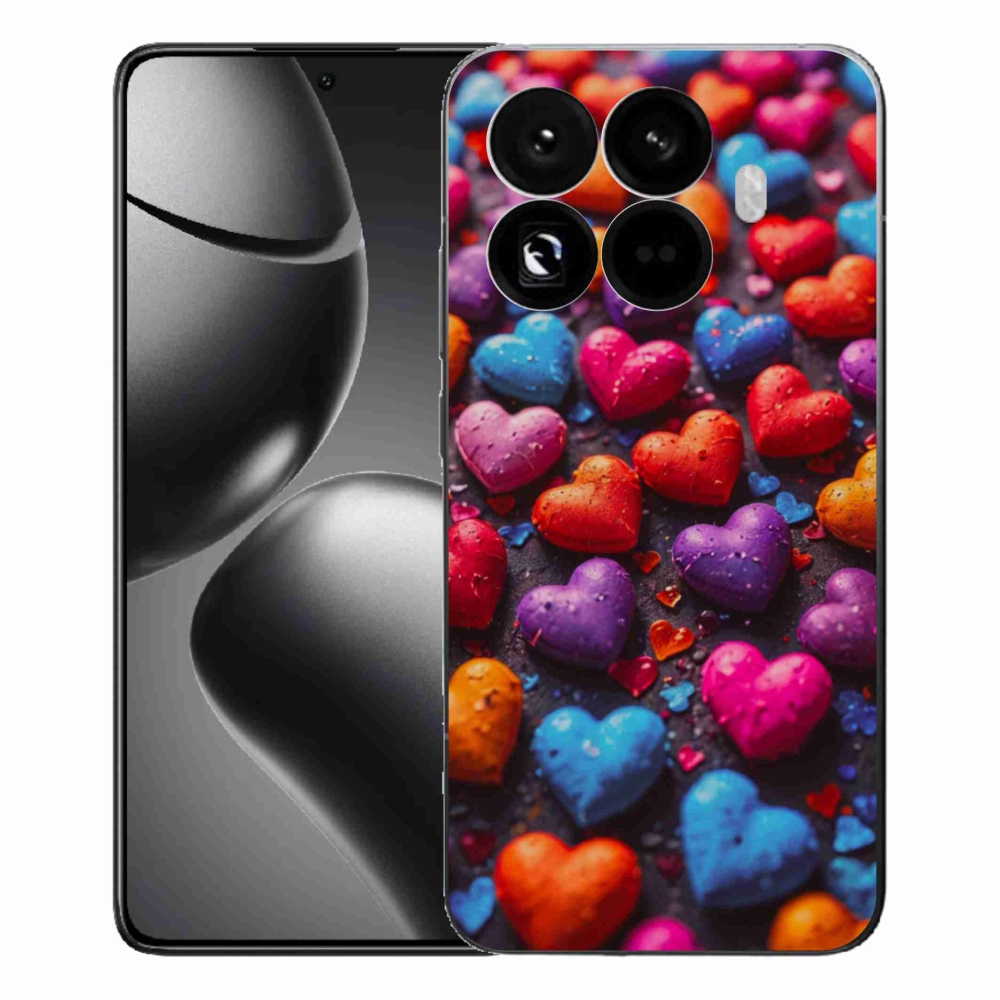 Gélový kryt mmCase na Xiaomi 15T Pro - farebné srdcia