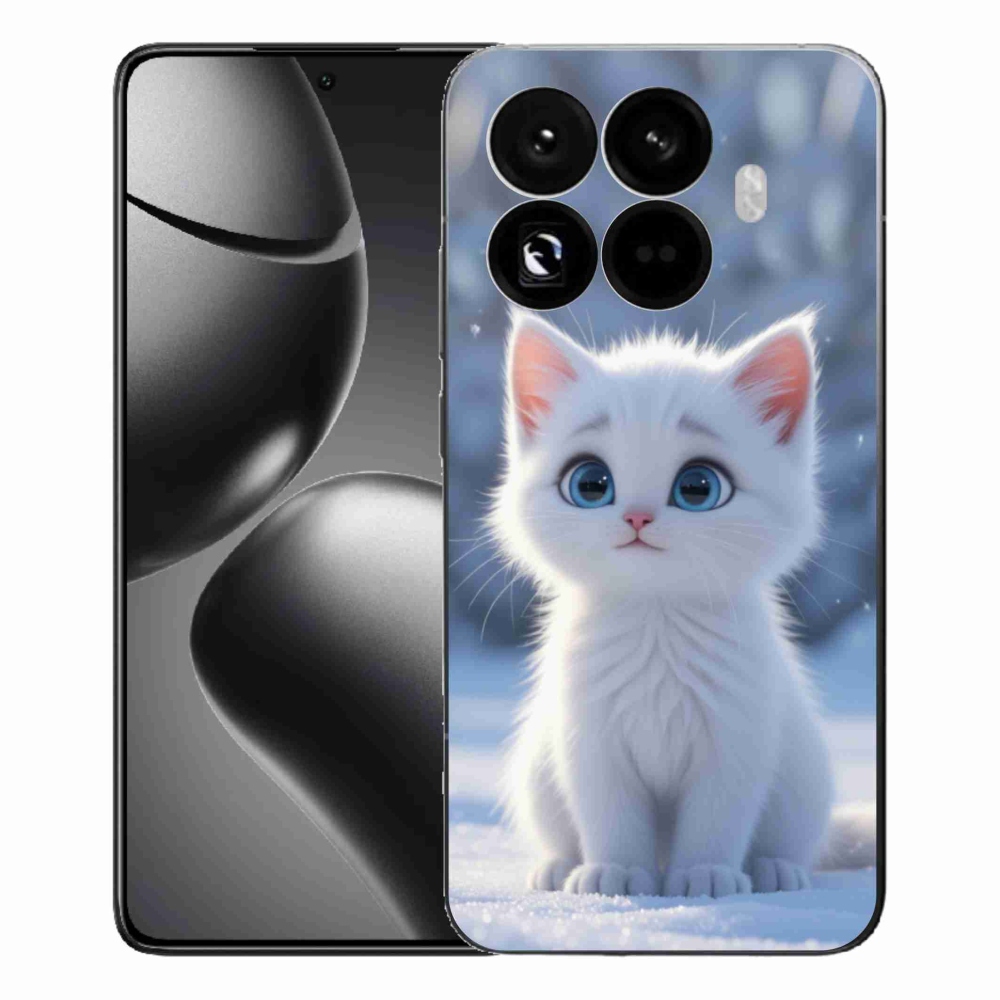 Gélový kryt mmCase na Xiaomi 15T Pro - biele mačiatko 3