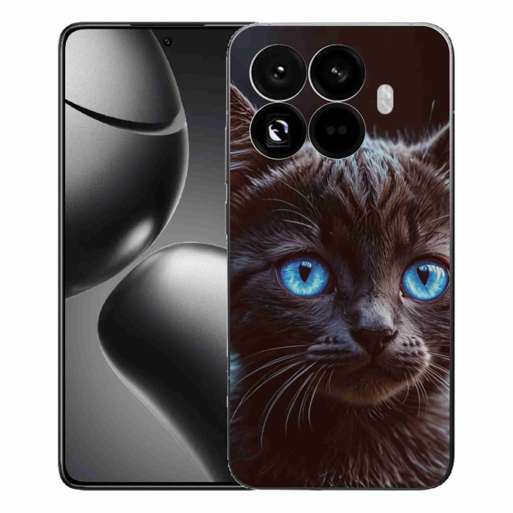 Gélový kryt mmCase na Xiaomi 15T Pro - čierne mačiatko 2