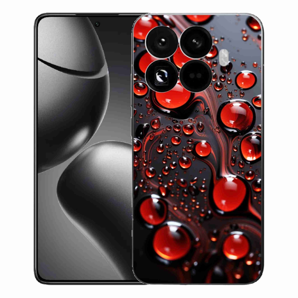 Gélový kryt mmCase na Xiaomi 15T Pro - červené kvapky 2