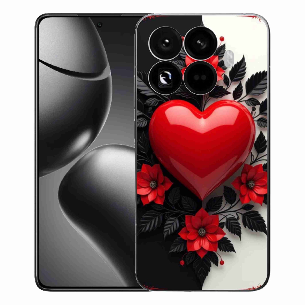 Gélový kryt mmCase na Xiaomi 15T Pro - červené srdce