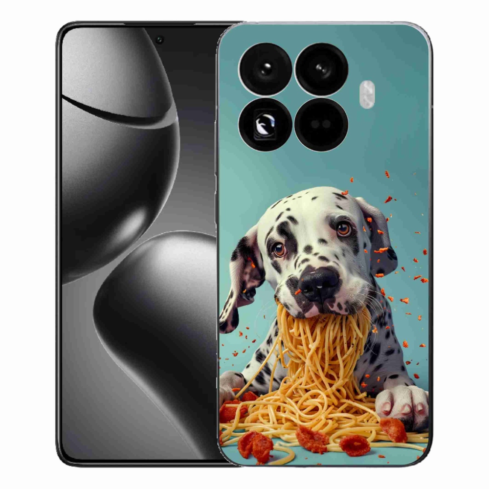 Gélový kryt mmCase na Xiaomi 15T Pro - dalmatín a špagety