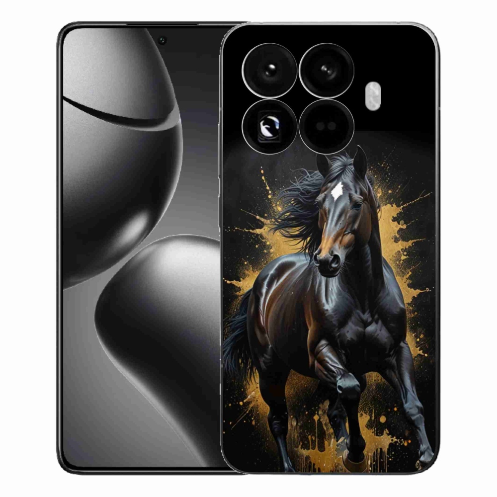 Gélový kryt mmCase na Xiaomi 15T Pro - elegantný čierny žrebec