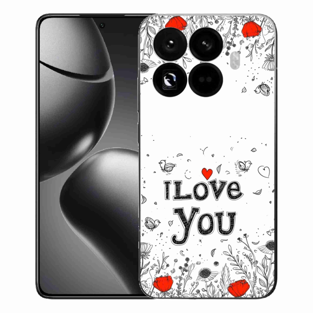 Gélový kryt mmCase na Xiaomi 15T Pro - I love you biele pozadie