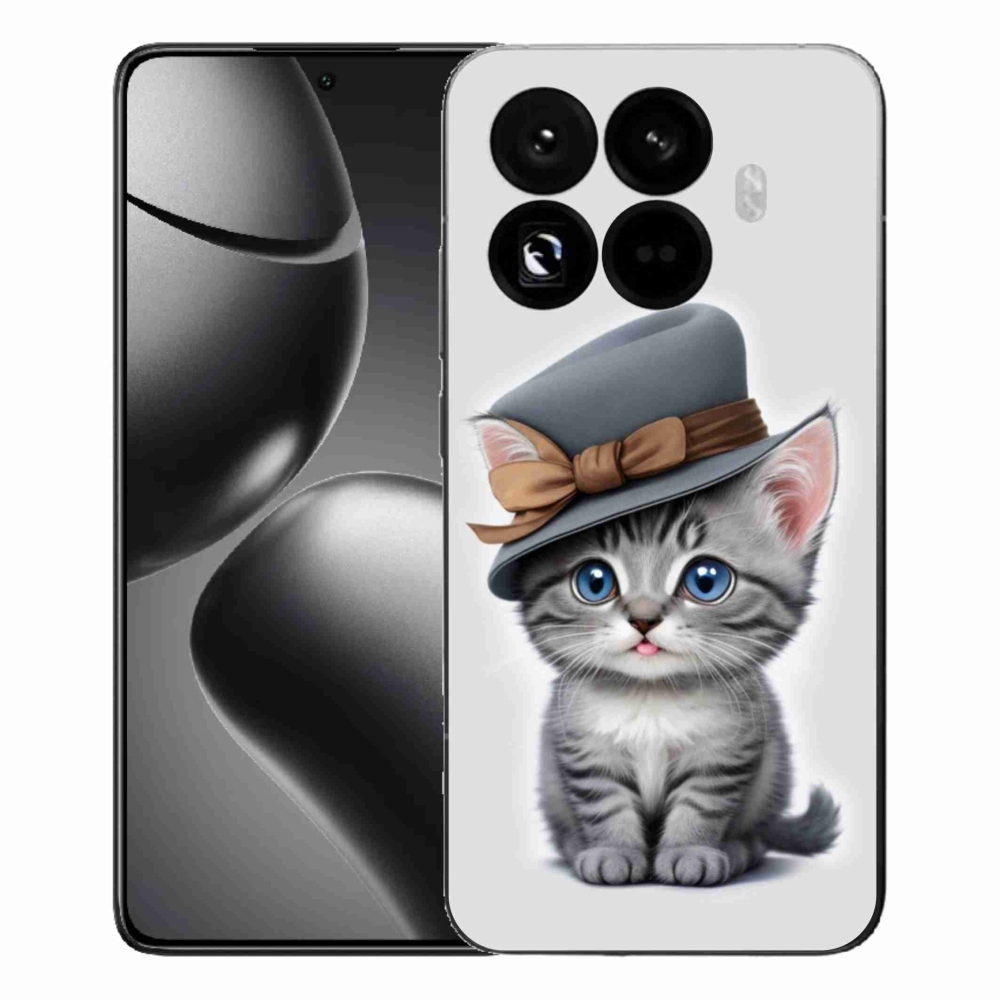 Gélový kryt mmCase na Xiaomi 15T Pro - mačiatko s klobúkom