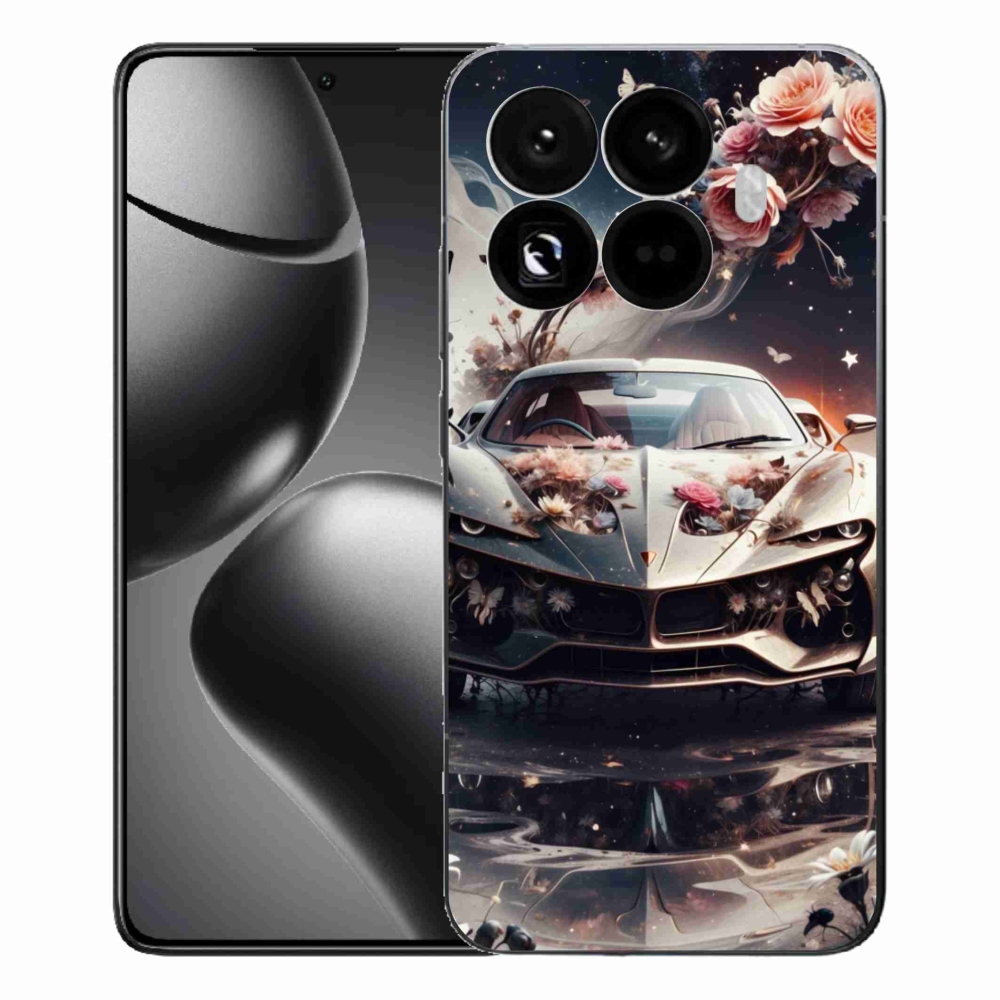 Gélový kryt mmCase na Xiaomi 15T Pro - kvetinový športový automobil