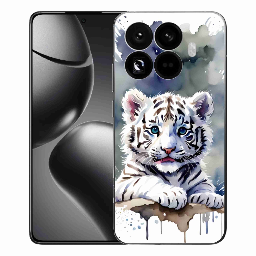 Gélový kryt mmCase na Xiaomi 15T Pro - mláďa bieleho tigra