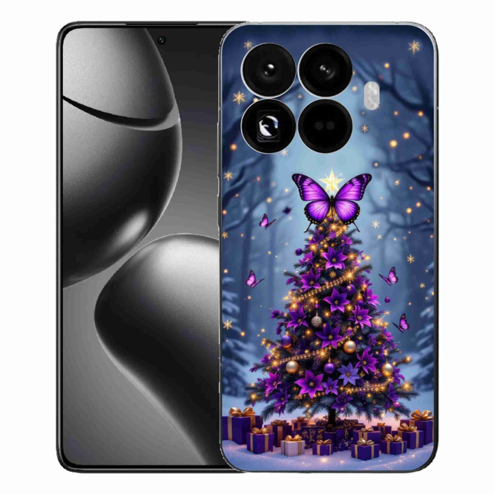 Gélový kryt mmCase na Xiaomi 15T Pro - motýlí vianočný stromček
