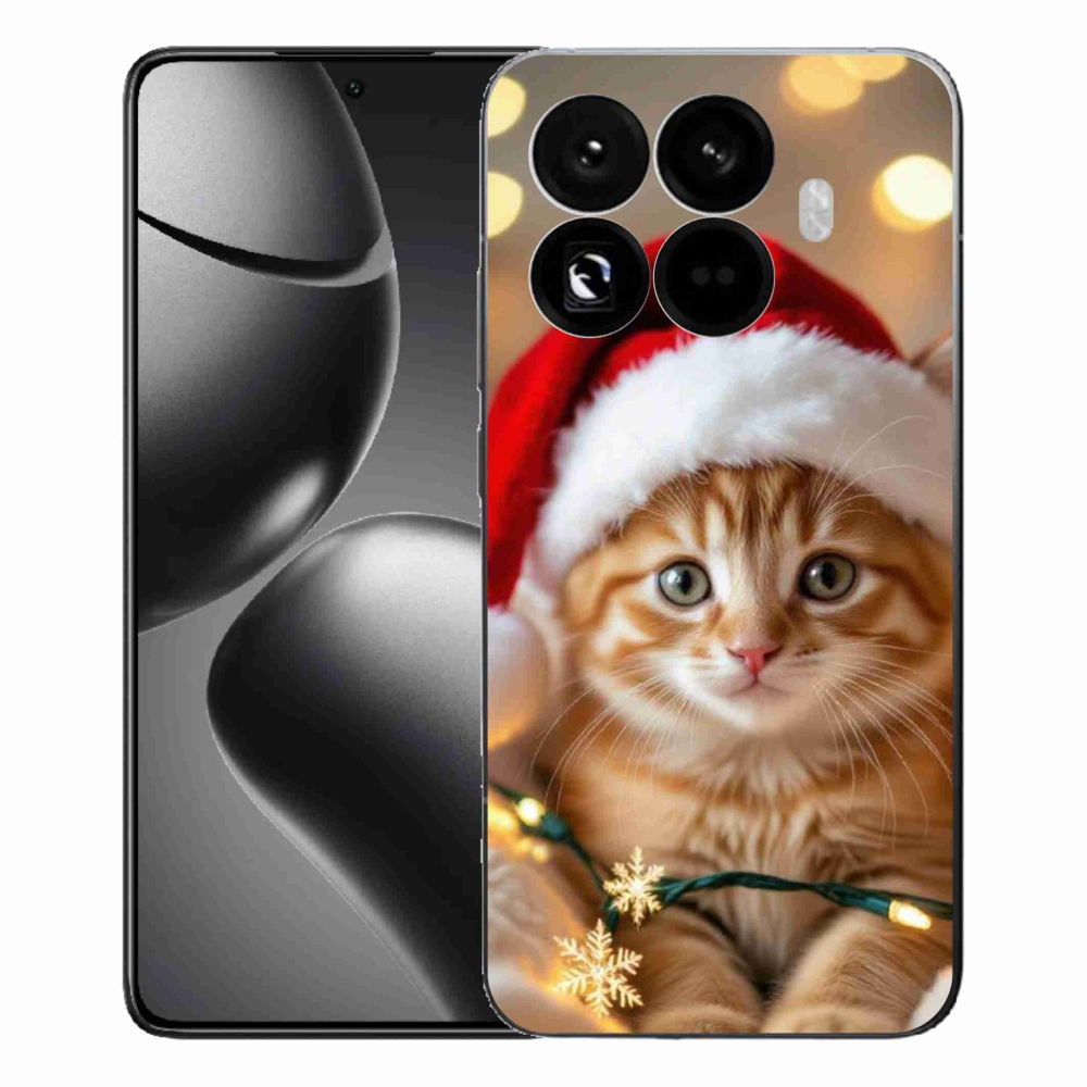 Gélový kryt mmCase na Xiaomi 15T Pro - vianočné mačiatko
