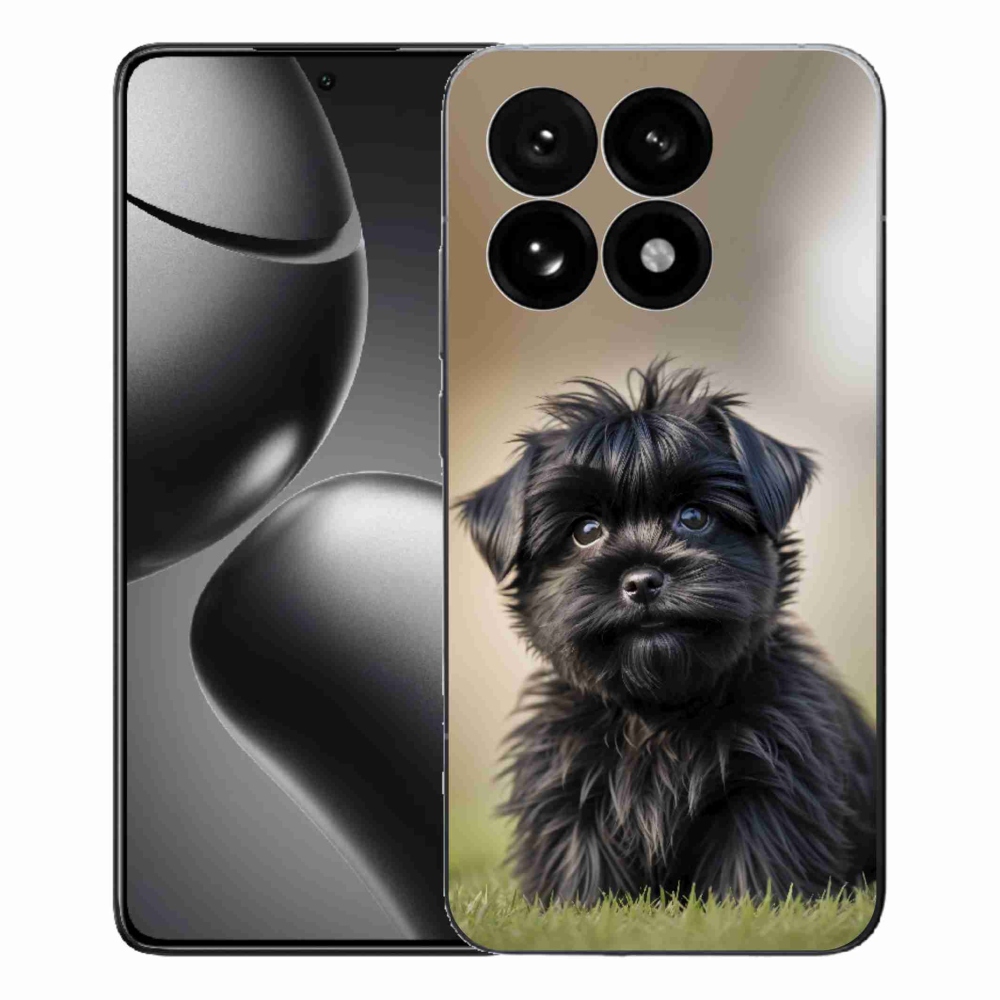 Gélový kryt mmCase na Xiaomi 15T - roztomilý čierny psík