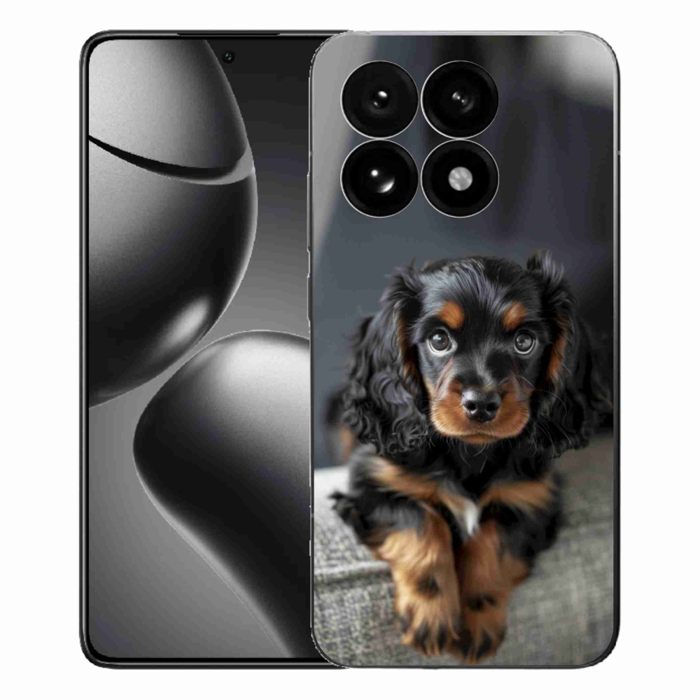 Gélový kryt mmCase na Xiaomi 15T - roztomilý dlhosrstý jazvečík