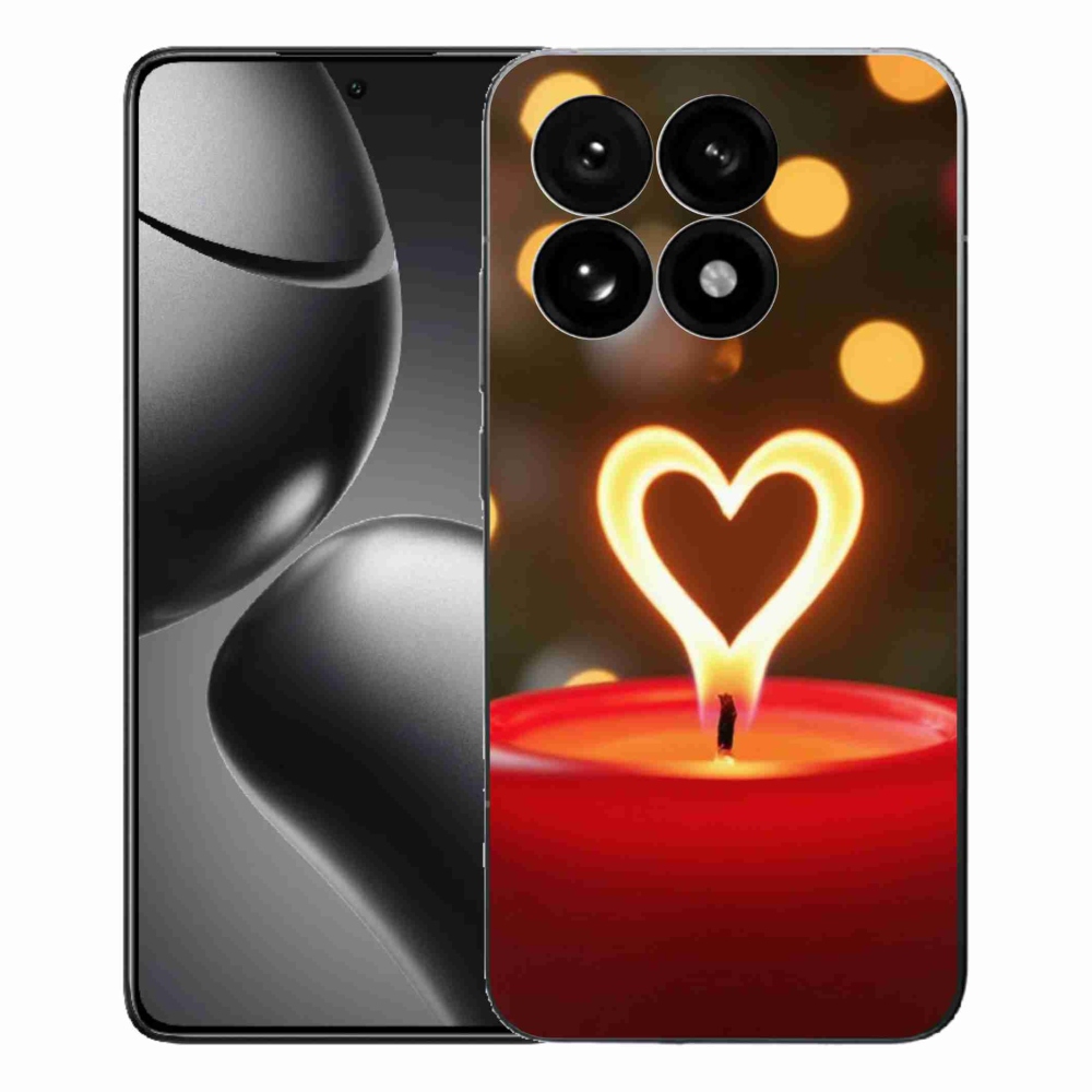 Gélový kryt mmCase na Xiaomi 15T - srdce z plameňa