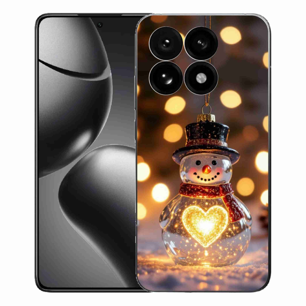 Gélový kryt mmCase na Xiaomi 15T - svietiaci vianočný snehuliak
