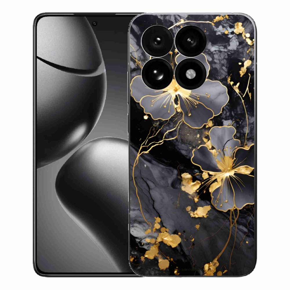 Gélový kryt mmCase na Xiaomi 15T - zlaté kvety