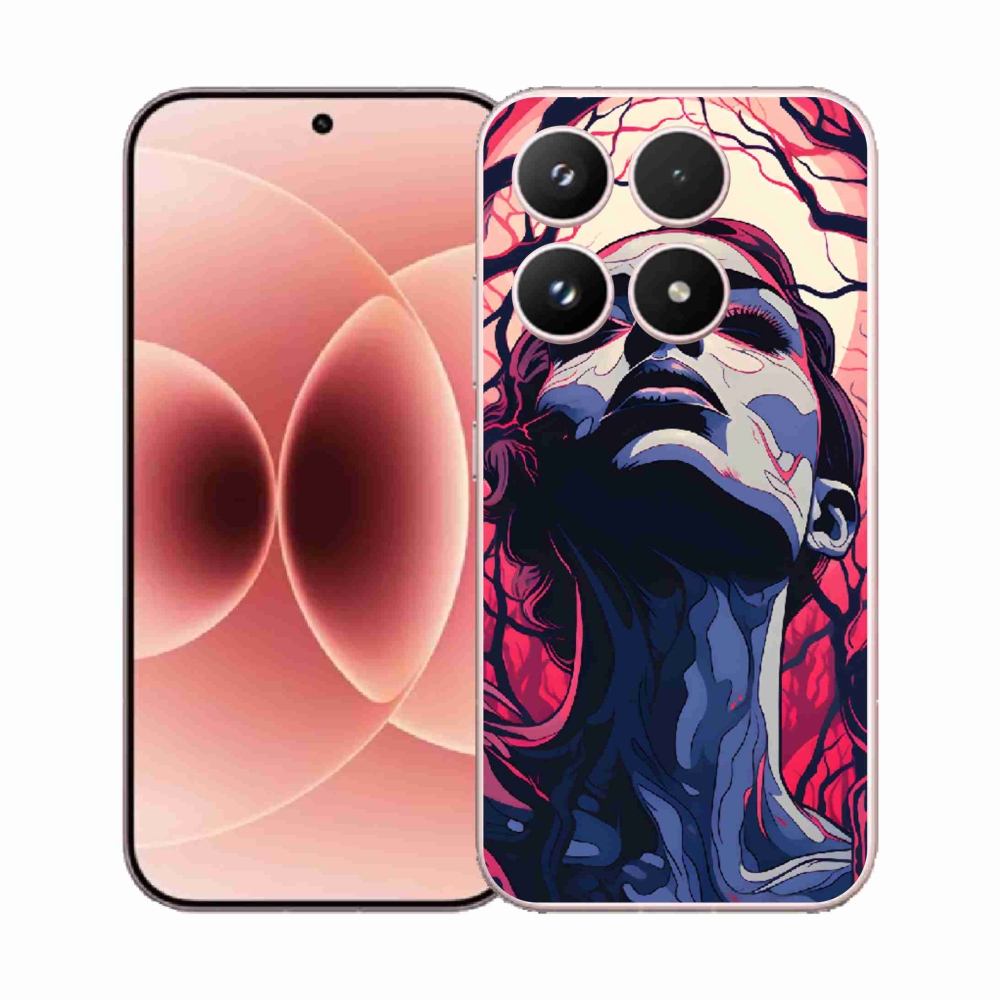 Gélový kryt mmCase na Xiaomi 17 - abstraktná tvár