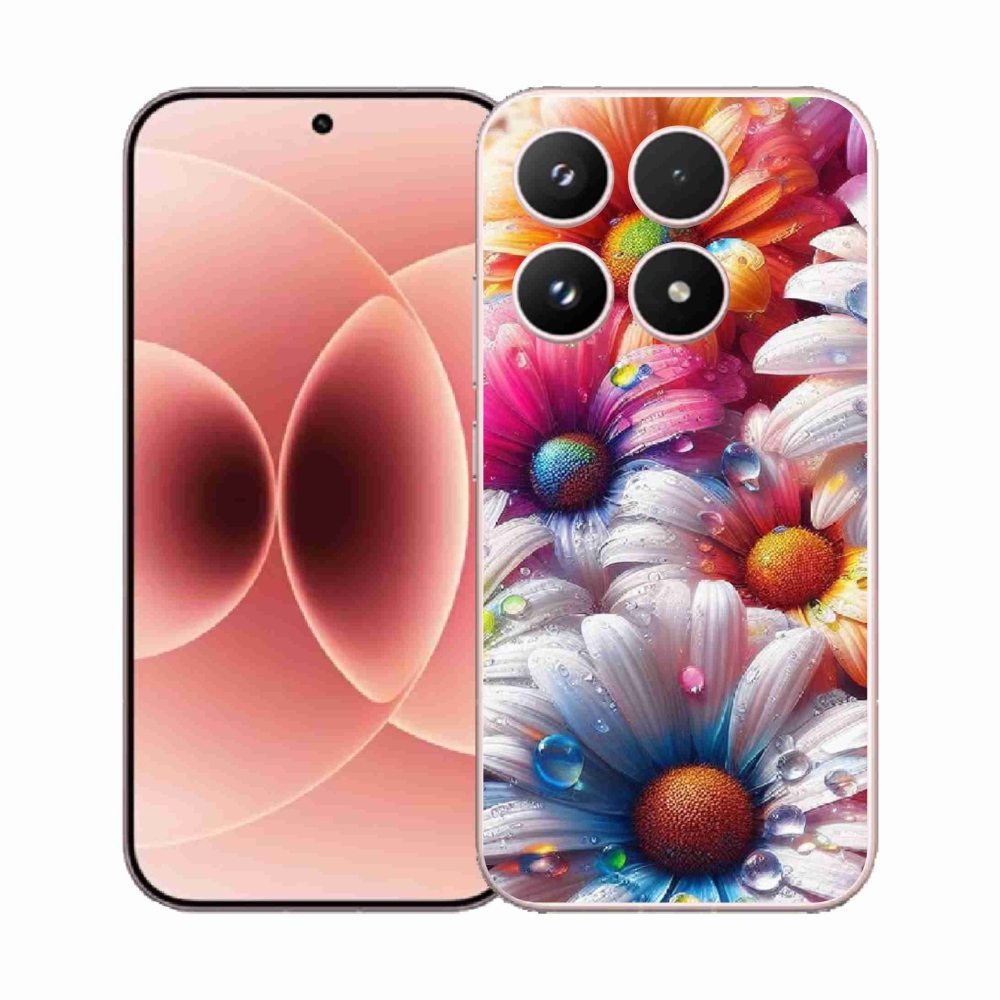 Gélový kryt mmCase na Xiaomi 17 - farebné margaréty