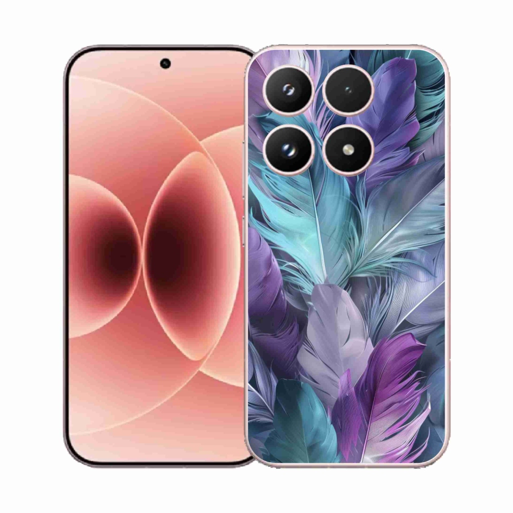 Gélový kryt mmCase na Xiaomi 17 - farebné perie 2