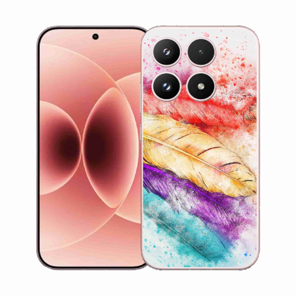 Gélový kryt mmCase na Xiaomi 17 - farebné perie