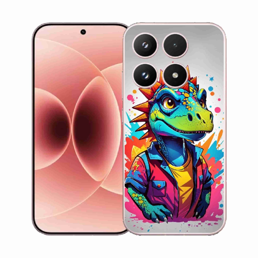 Gélový kryt mmCase na Xiaomi 17 - farebný dinosaurus