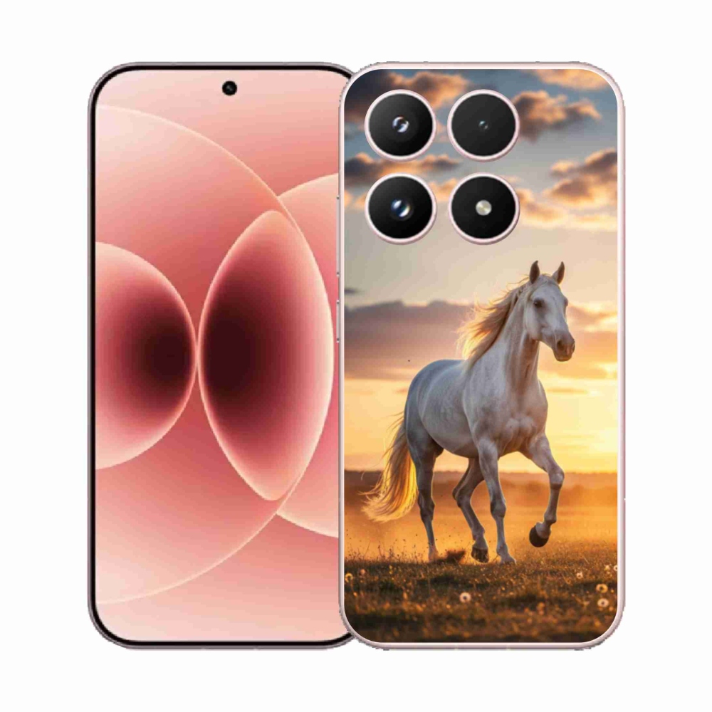 Gélový kryt mmCase na Xiaomi 17 - bežiaci biely kôň 2