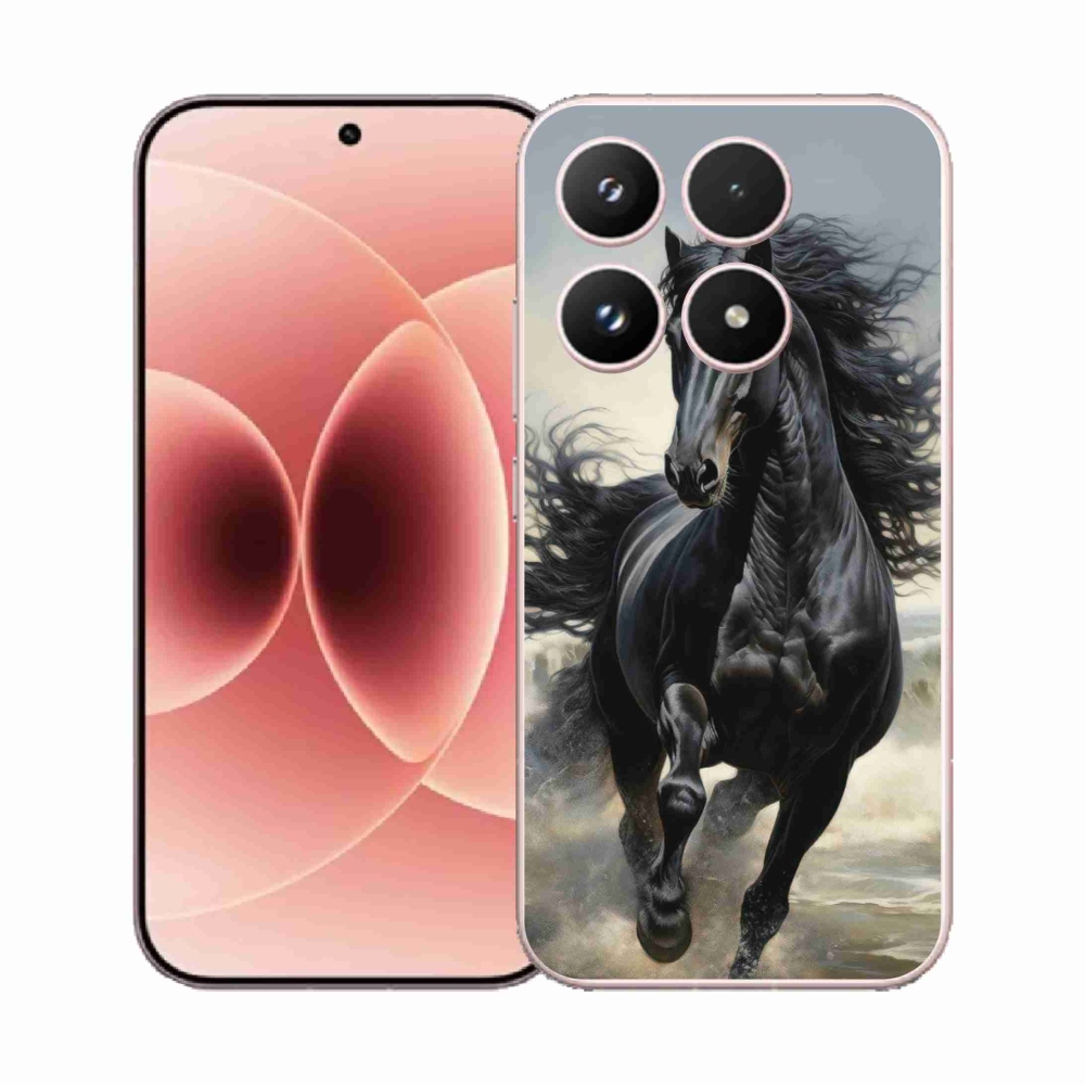 Gélový kryt mmCase na Xiaomi 17 - bežiaci čierny kôň