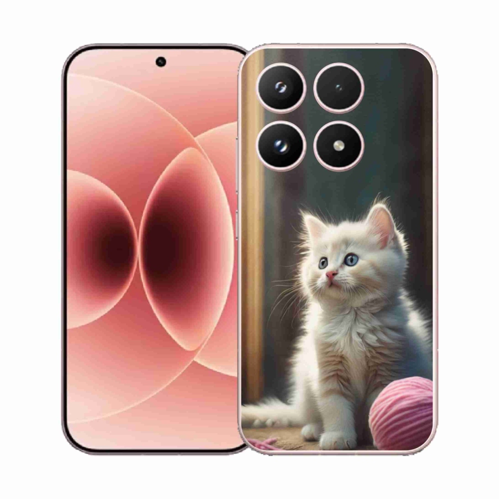 Gélový kryt mmCase na Xiaomi 17 - biele mačiatko 2