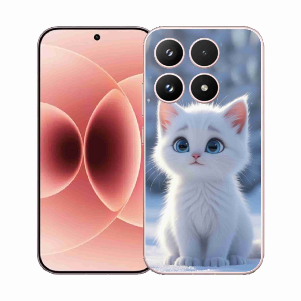 Gélový kryt mmCase na Xiaomi 17 - biele mačiatko 3