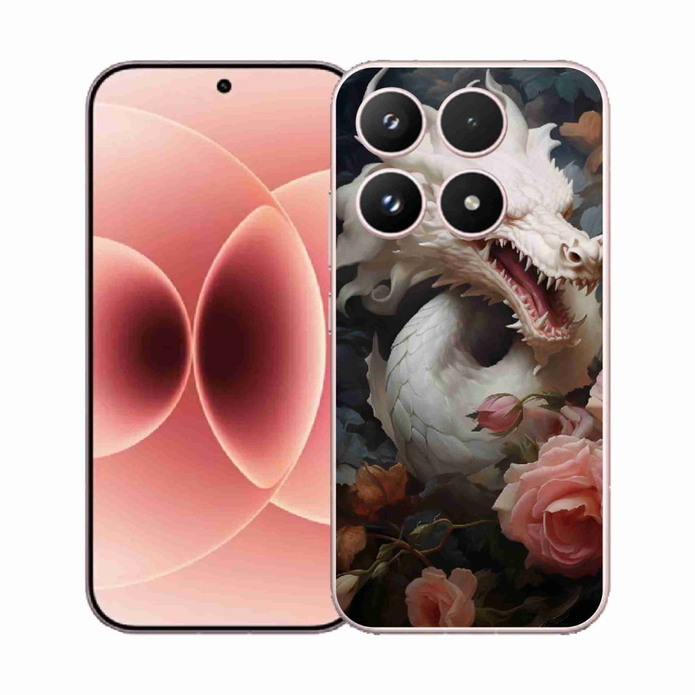 Gélový kryt mmCase na Xiaomi 17 - biely drak
