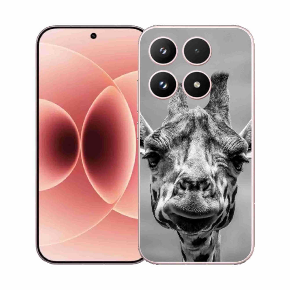 Gélový kryt mmCase na Xiaomi 17 - čiernobiela žirafa