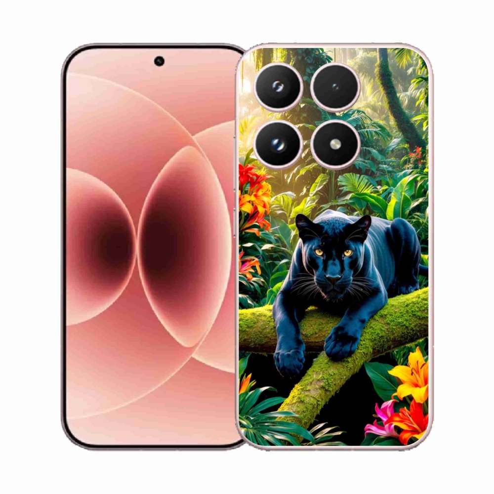 Gélový kryt mmCase na Xiaomi 17 - čierny panter v džungli