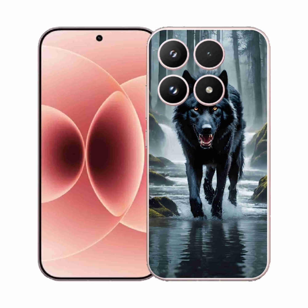Gélový kryt mmCase na Xiaomi 17 - čierny vlk