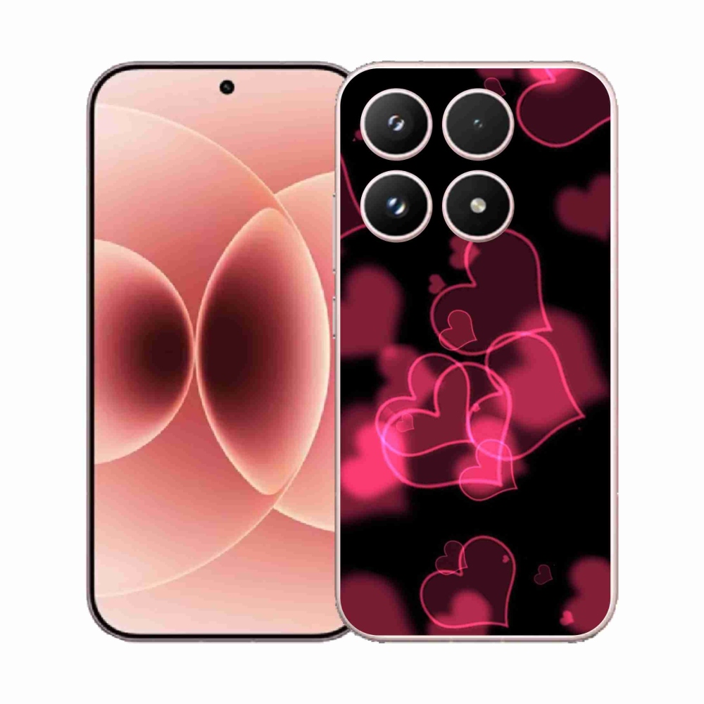 Gélový kryt mmCase na Xiaomi 17 - červená srdiečka