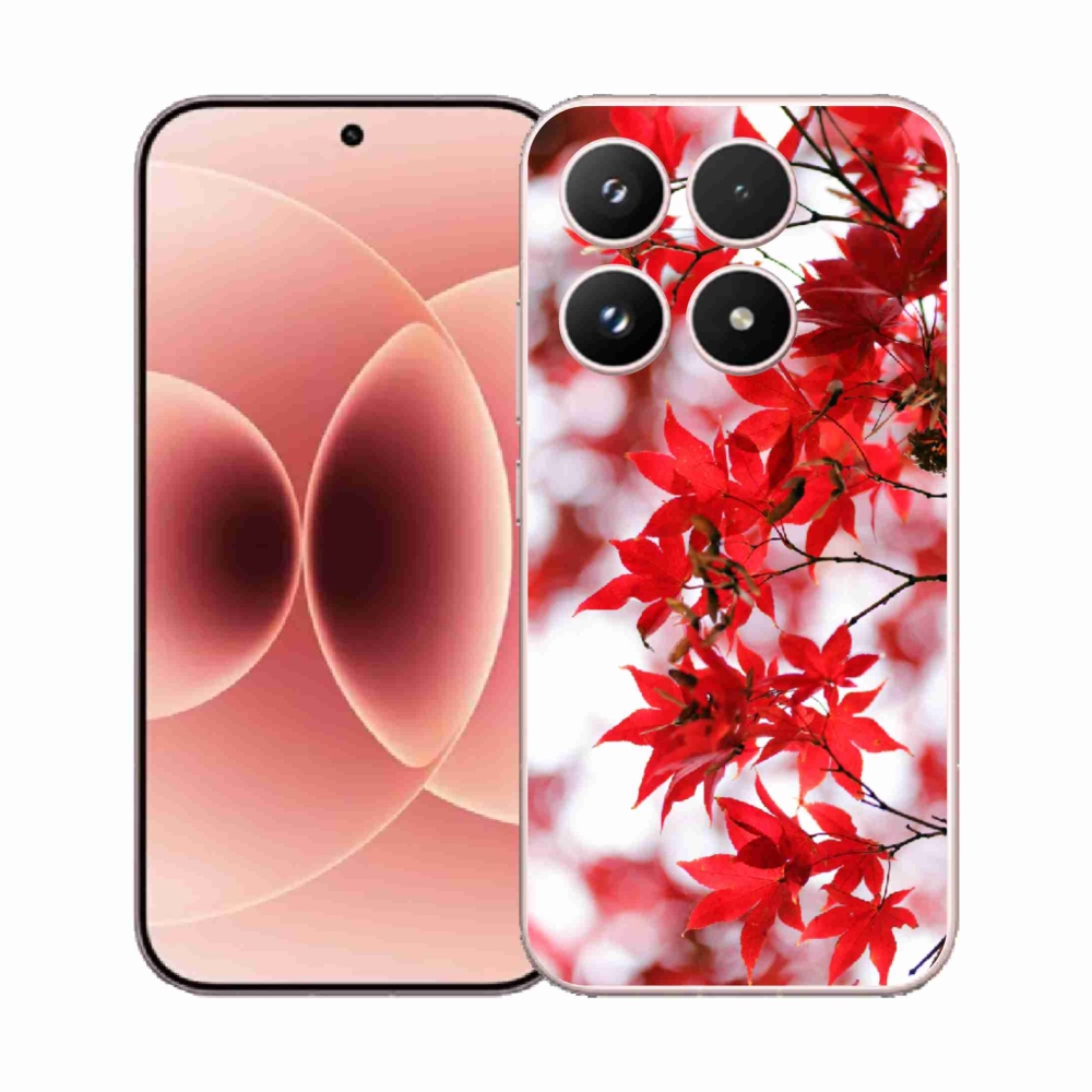 Gélový kryt mmCase na Xiaomi 17 - červené listy