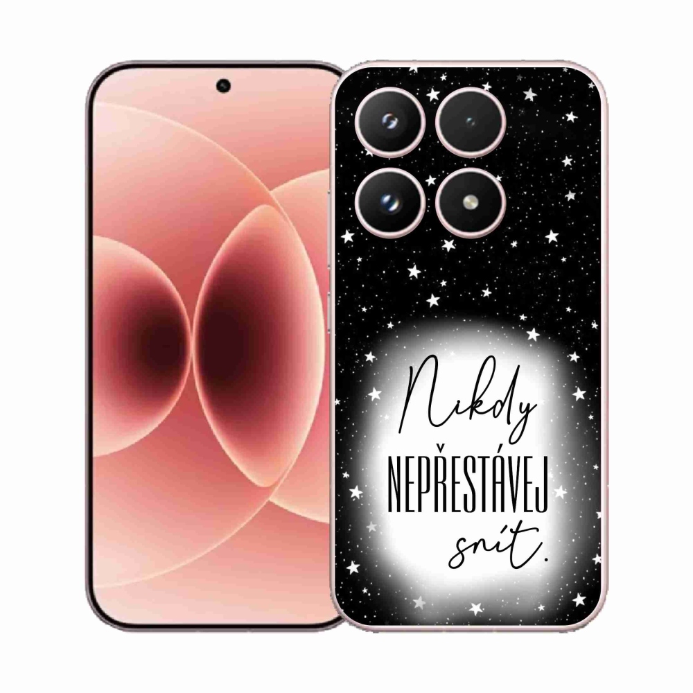 Gélový kryt mmCase na Xiaomi 17 - citát 1 bieločierne pozadie