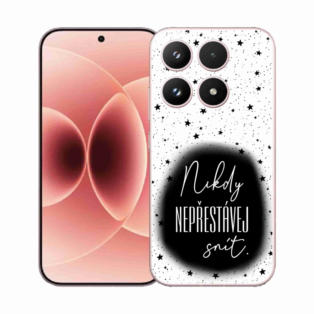 Gélový kryt mmCase na Xiaomi 17 - citát 1 čiernobiele pozadie