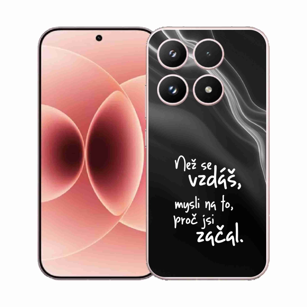 Gélový kryt mmCase na Xiaomi 17 - citát 2 čierne pozadie