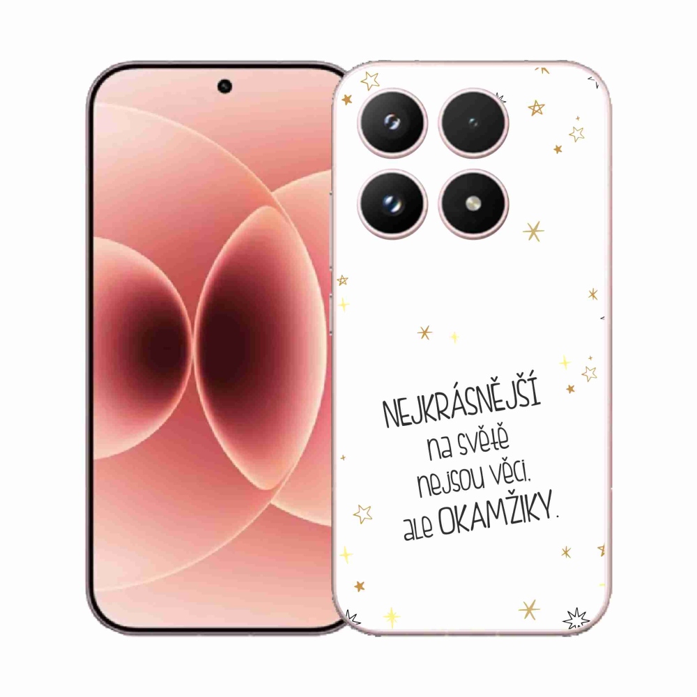 Gélový kryt mmCase na Xiaomi 17 - citát 4 biele pozadie