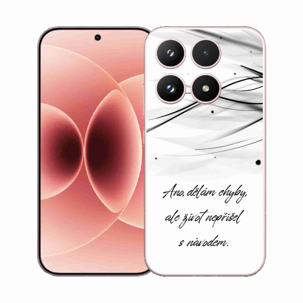 Gélový kryt mmCase na Xiaomi 17 - citát biele pozadie