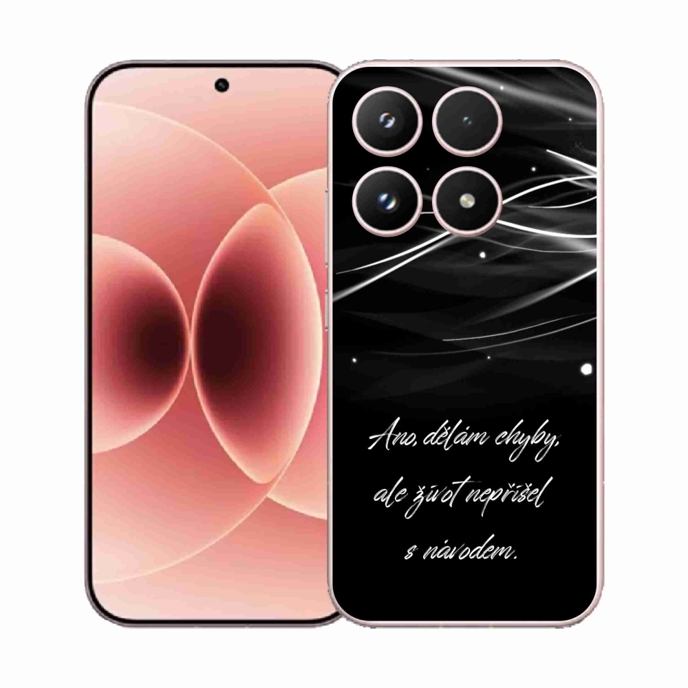 Gélový kryt mmCase na Xiaomi 17 - citát čierne pozadie