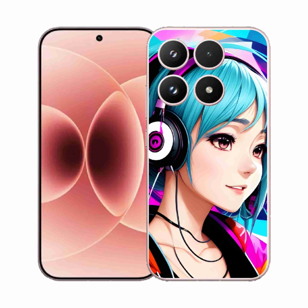 Gélový kryt mmCase na Xiaomi 17 - dievča so slúchadlami
