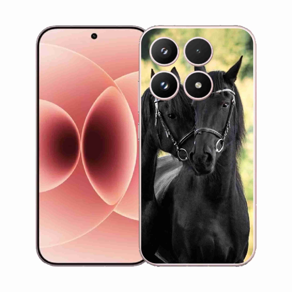 Gélový kryt mmCase na Xiaomi 17 - dva čierne kone