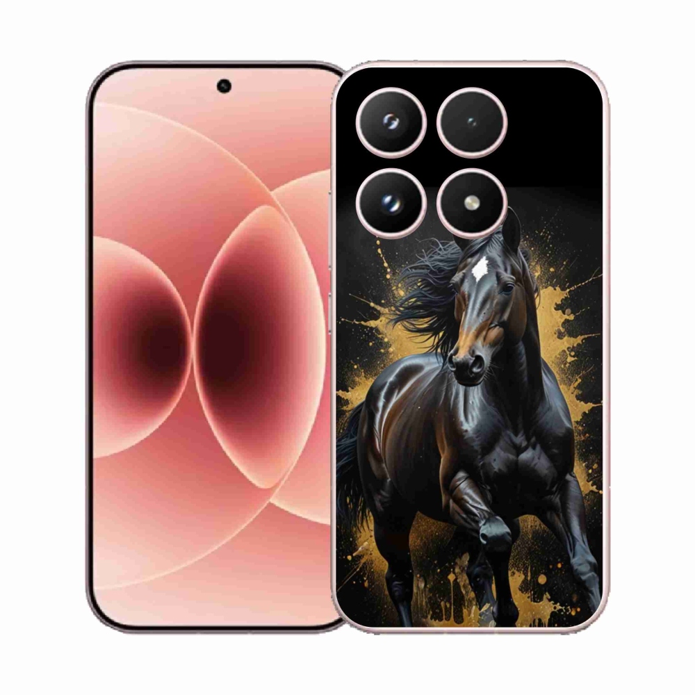 Gélový kryt mmCase na Xiaomi 17 - elegantný čierny žrebec