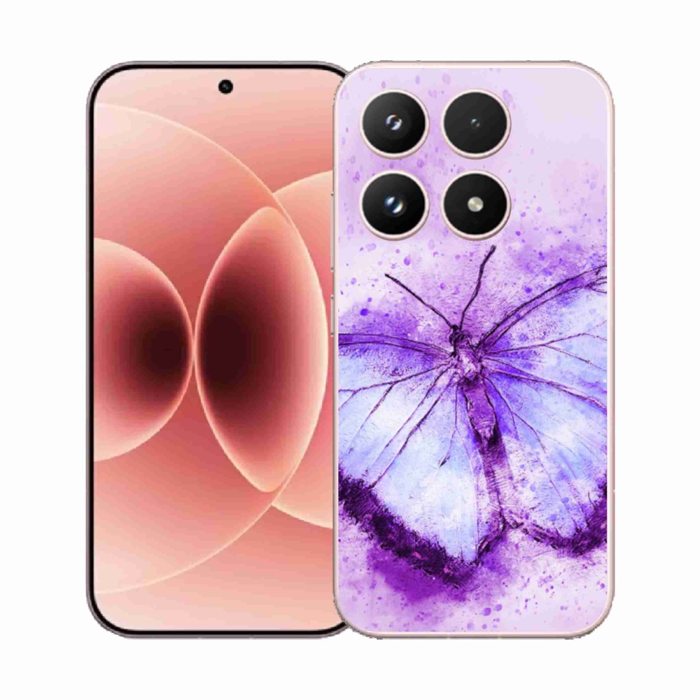 Gélový kryt mmCase na Xiaomi 17 - fialový motýľ