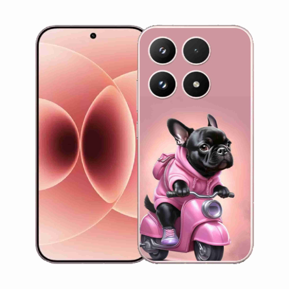 Gélový kryt mmCase na Xiaomi 17 - francúzsky buldoček na skútri
