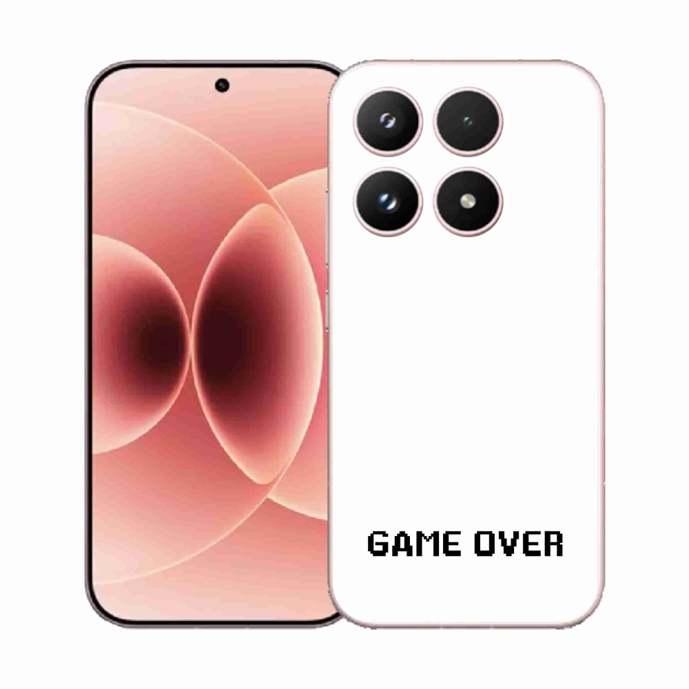 Gélový kryt mmCase na Xiaomi 17 - game over biele pozadie