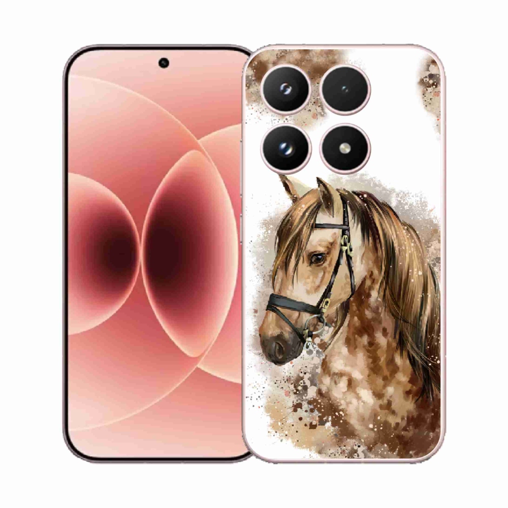 Gélový kryt mmCase na Xiaomi 17 - hnedý kreslený kôň