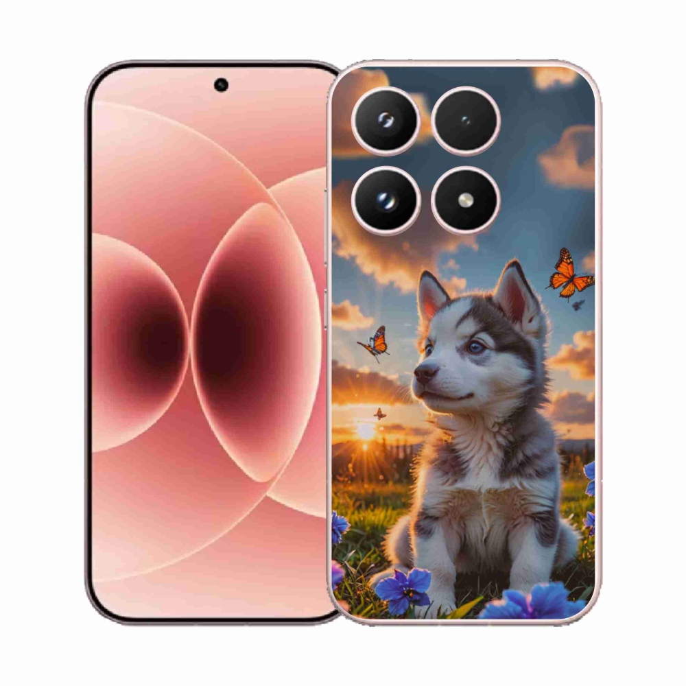 Gélový kryt mmCase na Xiaomi 17 - husky pri západe slnka